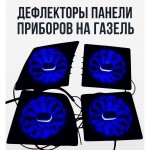 Решетка обдува отоп. Газель светящиеся под AMG (нов.обр) СИНИЙ ( из-4 штук)