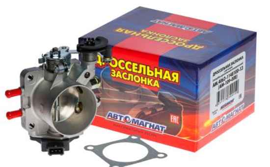 Дроссельная заслонка ГАЗ, УАЗ дв. ЗМЗ-405, 409 с датчиком (патрубок дроссельный механический)